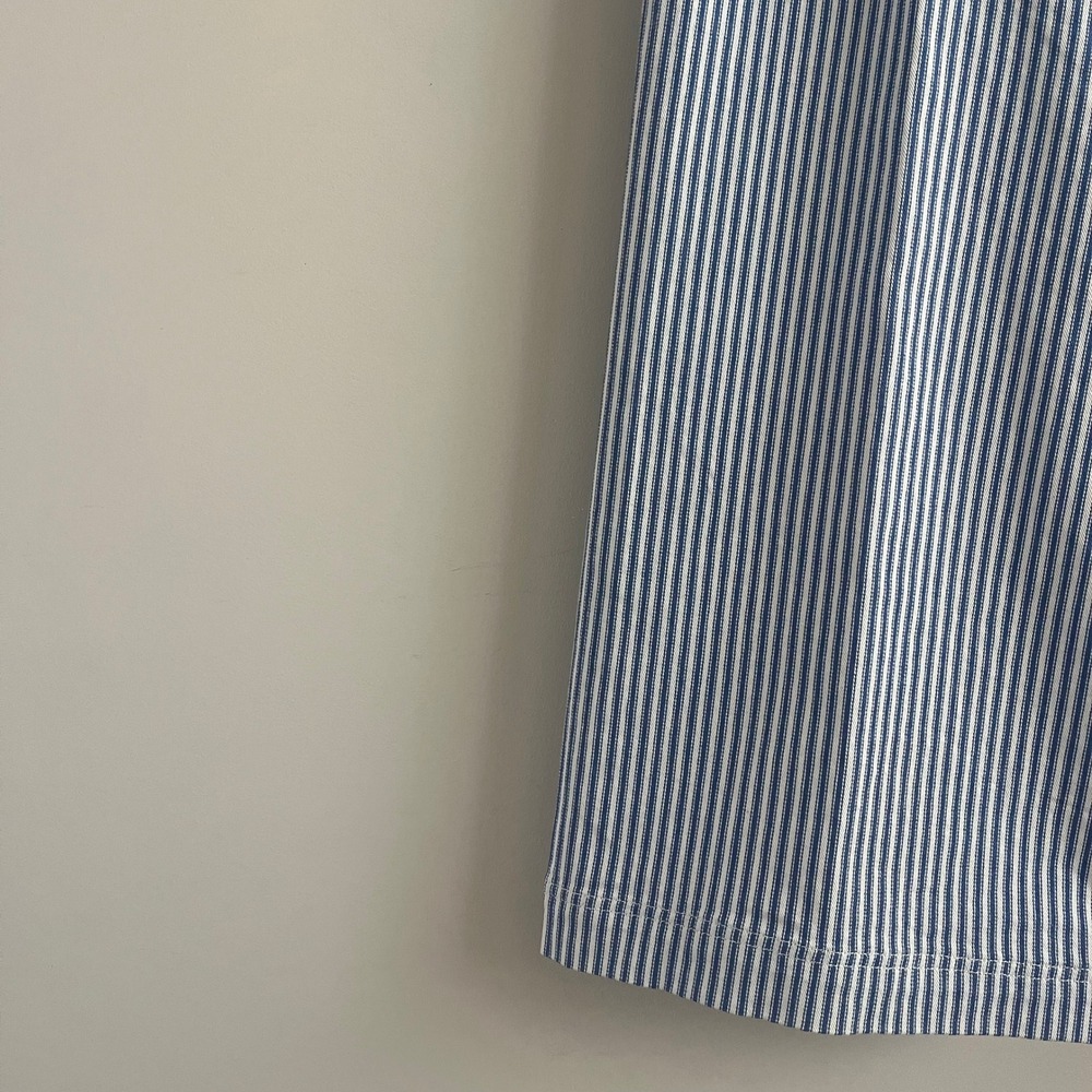 Boden Brompton Wide Leg Pants Blue White Stripe Pleated High Waist US 6 - Picture 8 of 8